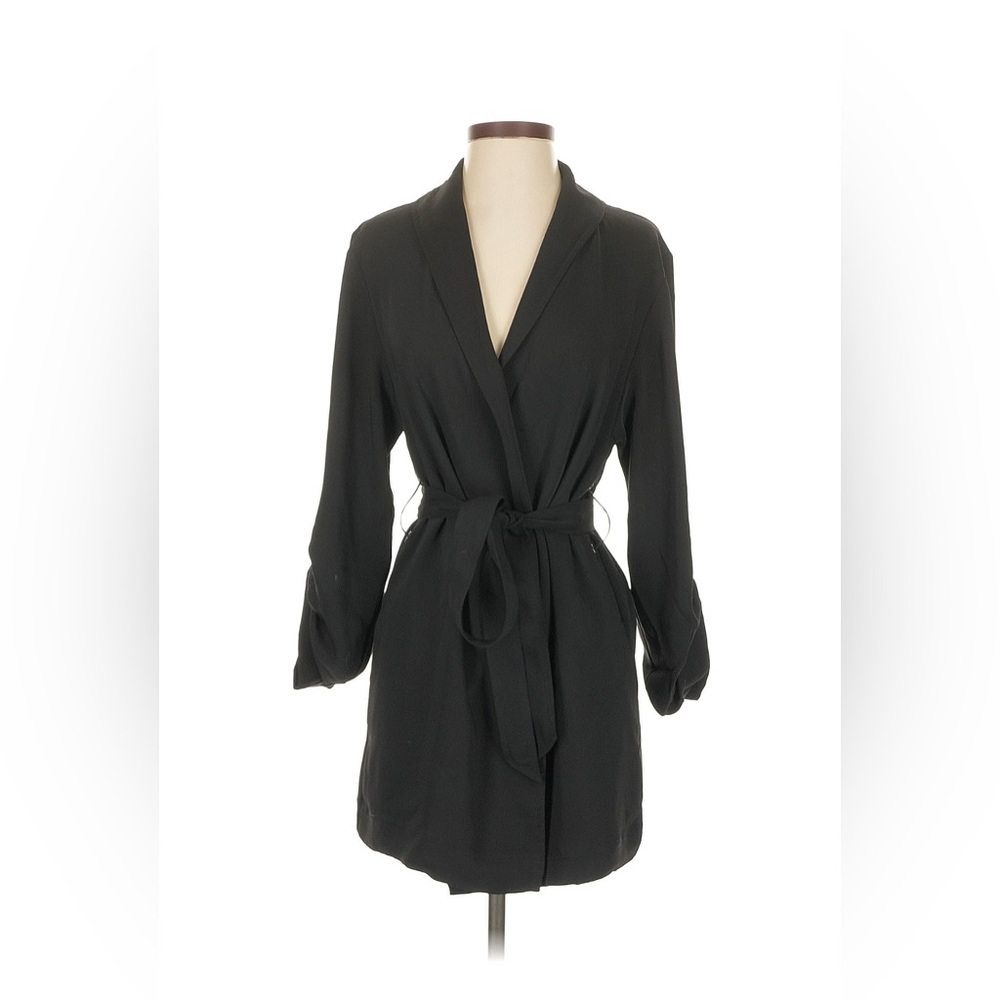 Babaton Black Wrap Belted Jacket